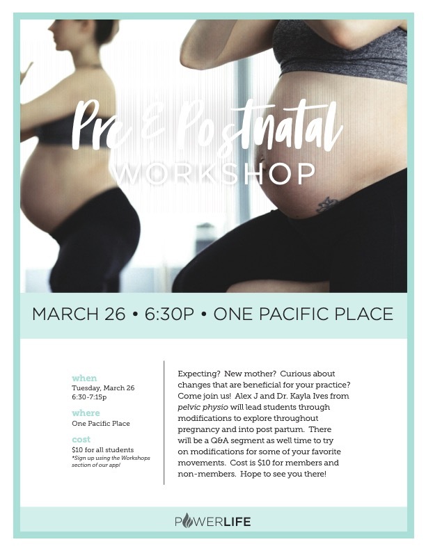 Pre/Postnatal workshop