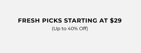 Fresh Picks Starting at $29