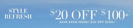 $20 Off $100+ or $50 off $200+