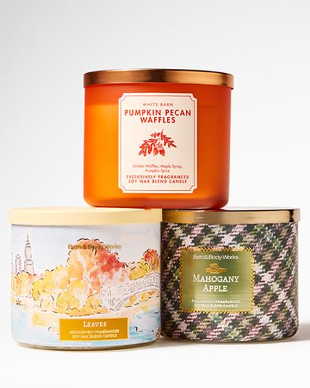 3-Wick Candles $14.95