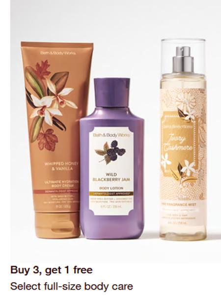 Buy 3, Get 1 Free Select Full-Size Body Care