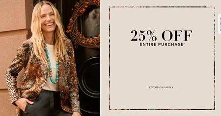 25% off Entire Purchase