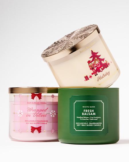 3-Wick Candles $15.95