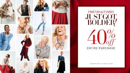 Friends & Family: 40% Off Entire Purchase